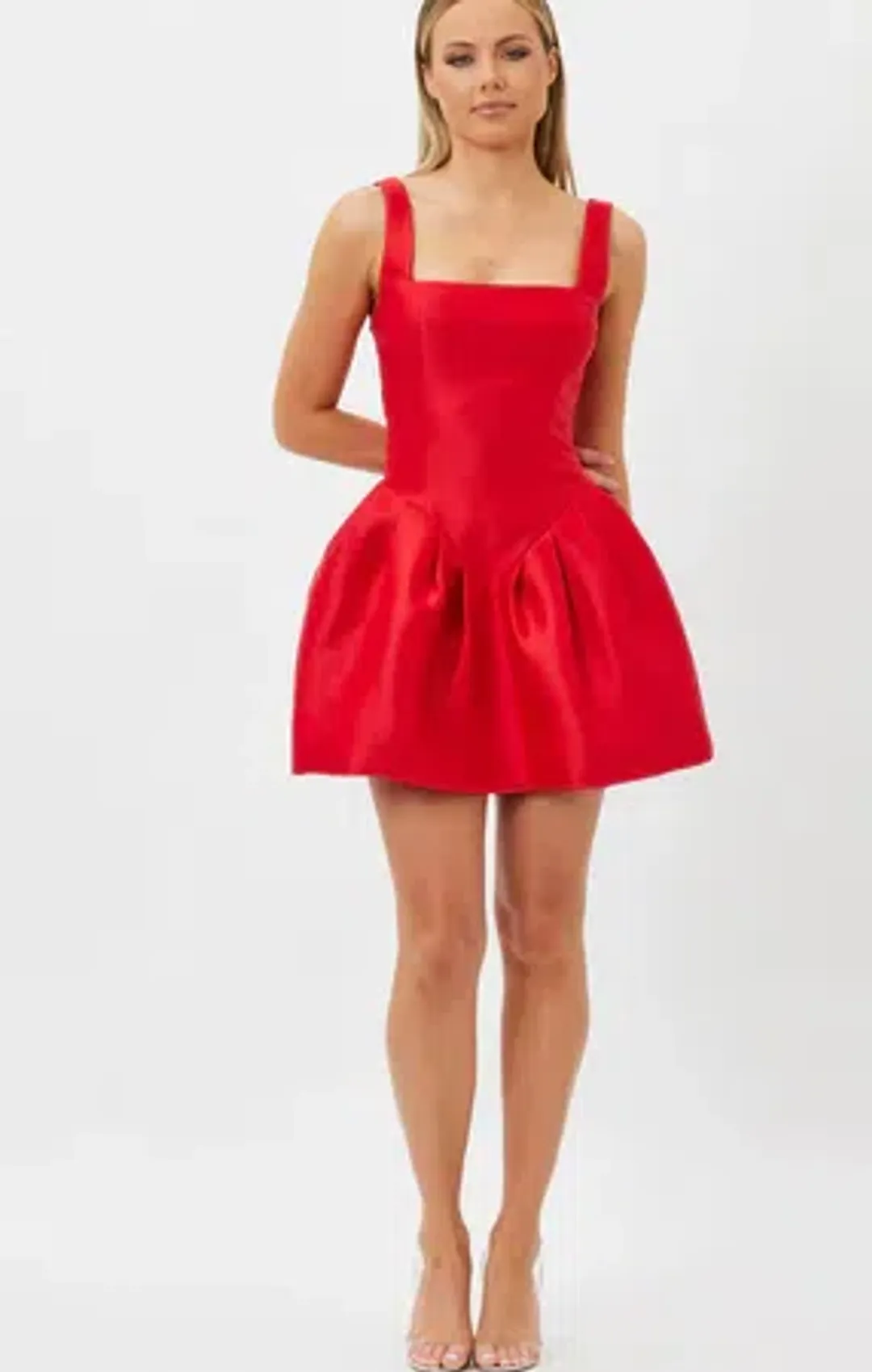 Bianca & Bridgett Red Alba Mini Dress Size 6 for rent on The Volte - main image