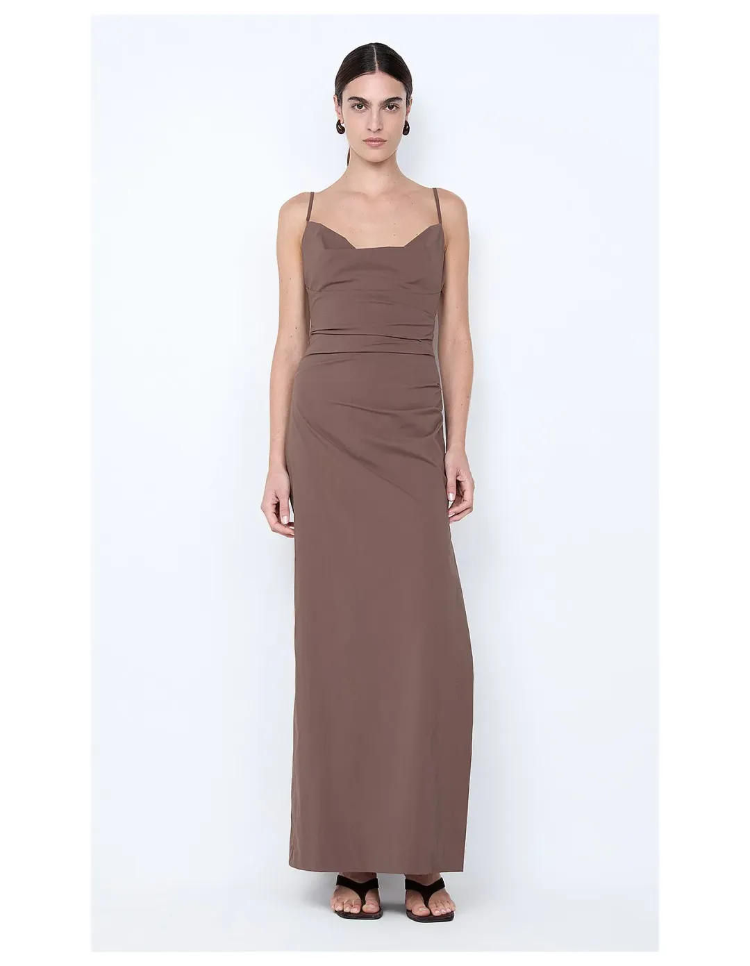 Bec Bridge Lyana Cowl Maxi Dress Brown Size 8 for rent on The Volte - main image