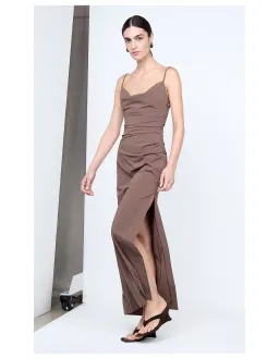 Bec Bridge Lyana Cowl Maxi Dress Brown Size 8 for rent on The Volte - image 8