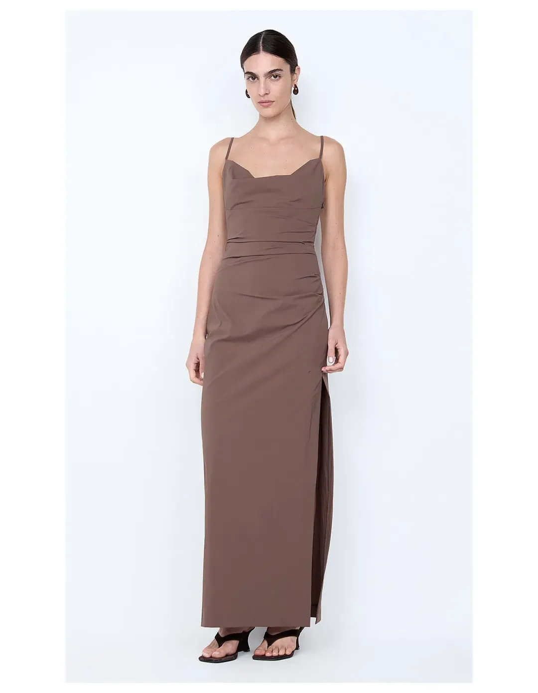 Bec Bridge Lyana Cowl Maxi Dress Brown Size 8 for rent on The Volte - main image