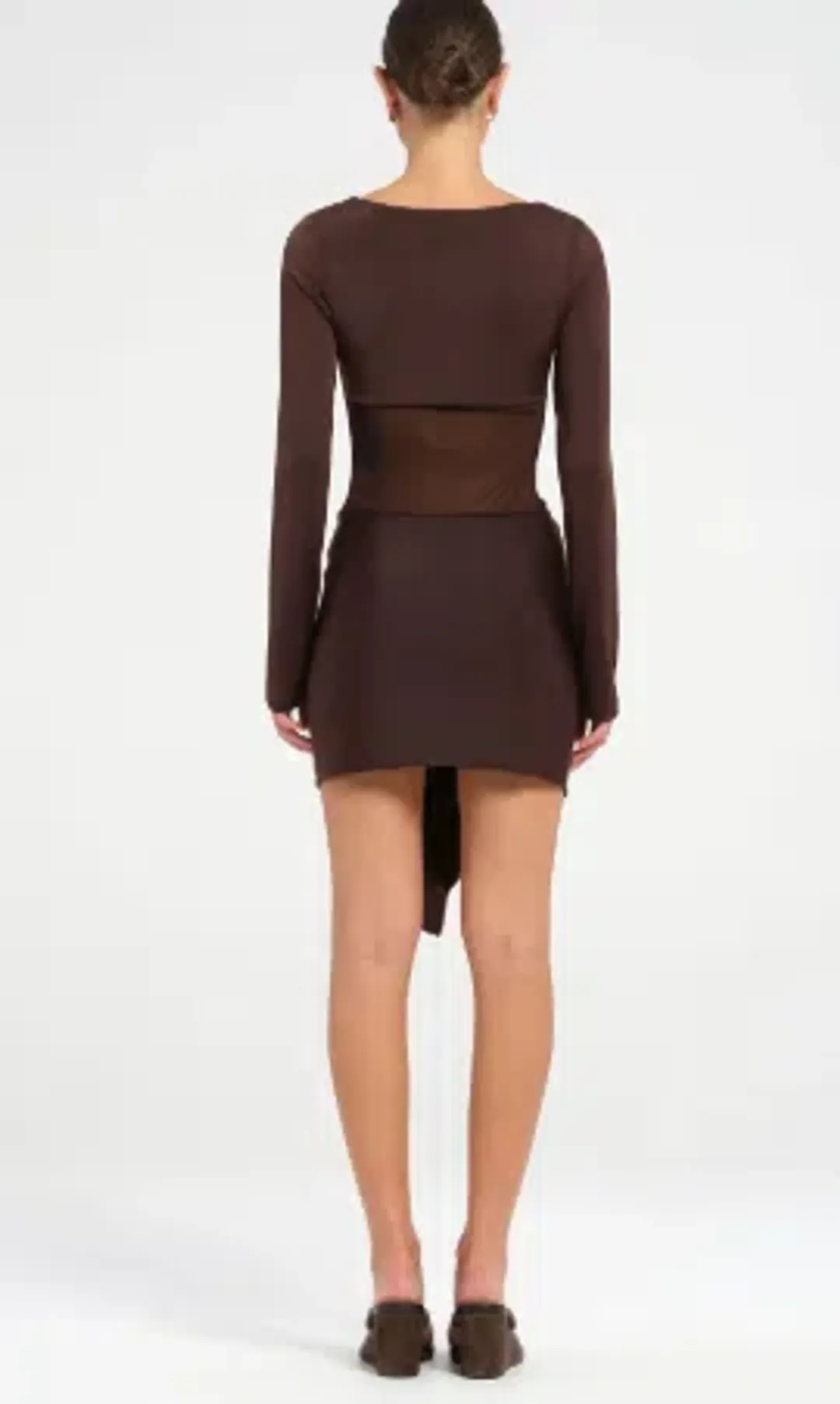 Benni Juni Dress size 6 Brown for rent on The Volte - main image