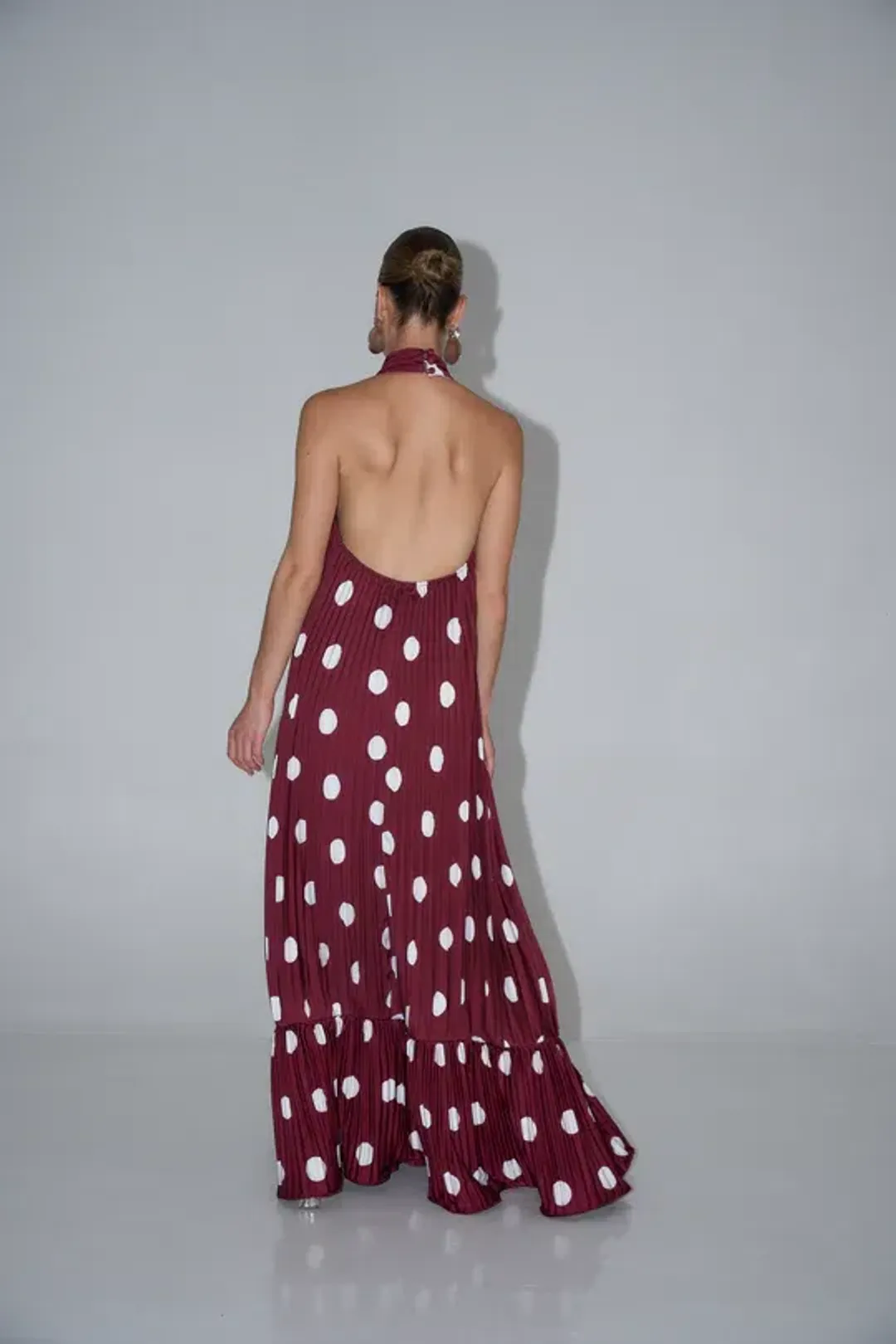Lidee Libertie Gown Polka Wine Size 6 for rent on The Volte - main image