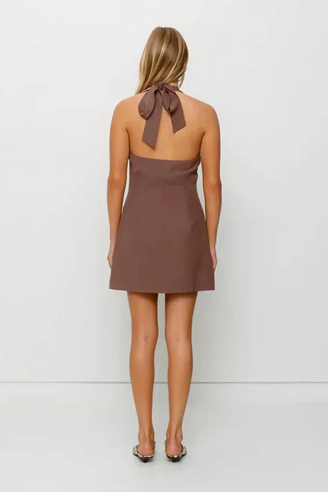 The Wolf Gang Irida Vest Mini Dress Brown Size XXL/14-16 for rent on The Volte - main image