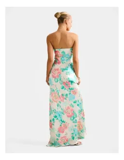 Forever New Kai Strapless Satin Maxi Dress in Fable Floral for rent on The Volte - image 3