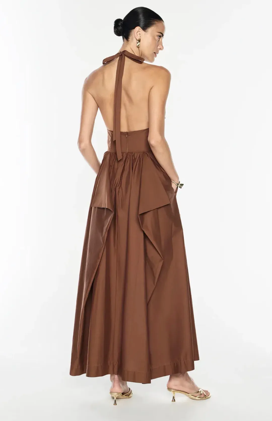 Manning Cartell- Provence Halter Dress– Cognac- Size 14 for rent on The Volte - main image