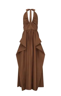 Manning Cartell- Provence Halter Dress– Cognac- Size 14 for rent on The Volte - image 4