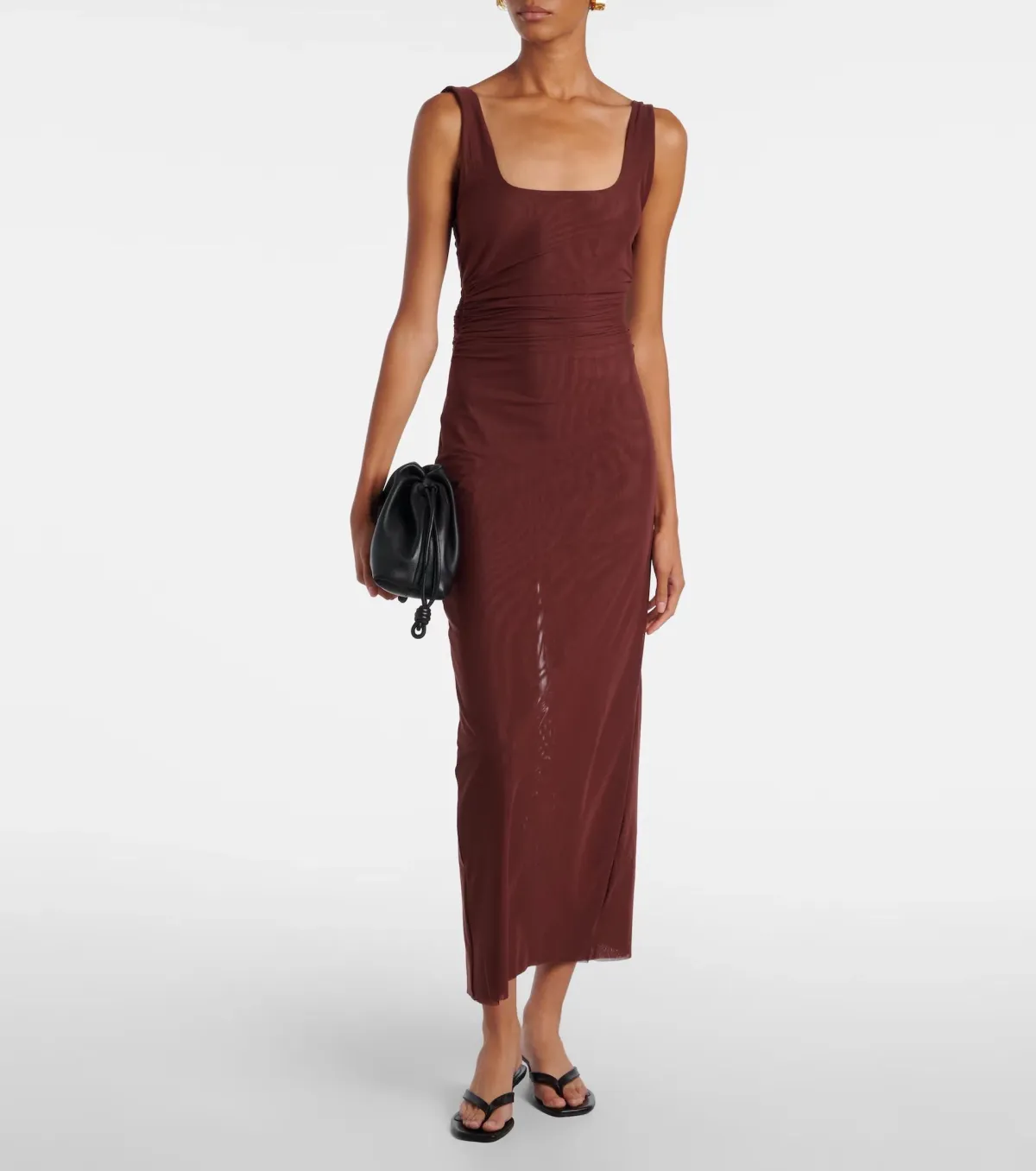 SIR the label Gathered Jersey maxi Dress size 0 for rent on The Volte - main image