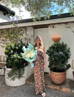 SIR THE LABEL - Avellino Lace Layered Dress Chocolate Fiore Print: Size 3 / AU 12 for rent on The Volte - image 5