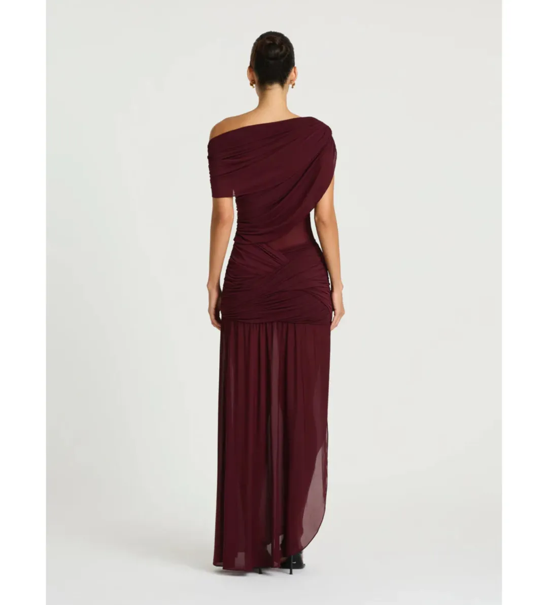 Benni Otto Maxi Dress in Plum Size AU8 for rent on The Volte - main image