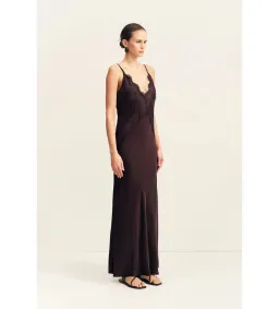 Shona Joy Simona Lace Slip Maxi Dress in Espresso Size AU8 for rent on The Volte - image 2