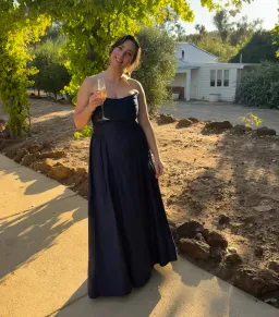 Shona Joy Navy Strapless Gown Size 14 for rent on The Volte - image 2
