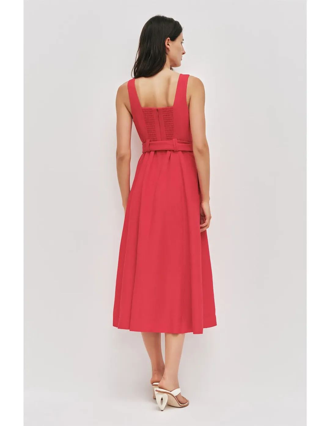 Aje Leonie Midi Dress Red Size 8 for rent on The Volte - main image