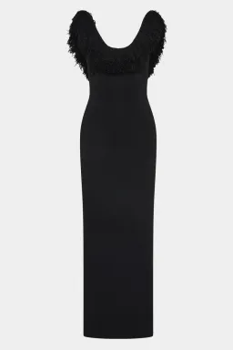 Sir the Label Marcelline Fringe Gown for rent on The Volte - image 4
