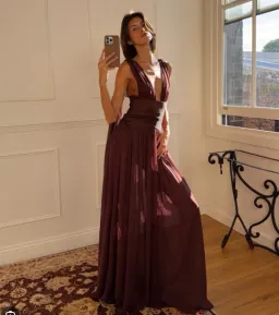 Arcina Ori Ramona Dress in Cacao Size M / AU 10 for rent on The Volte - image 4