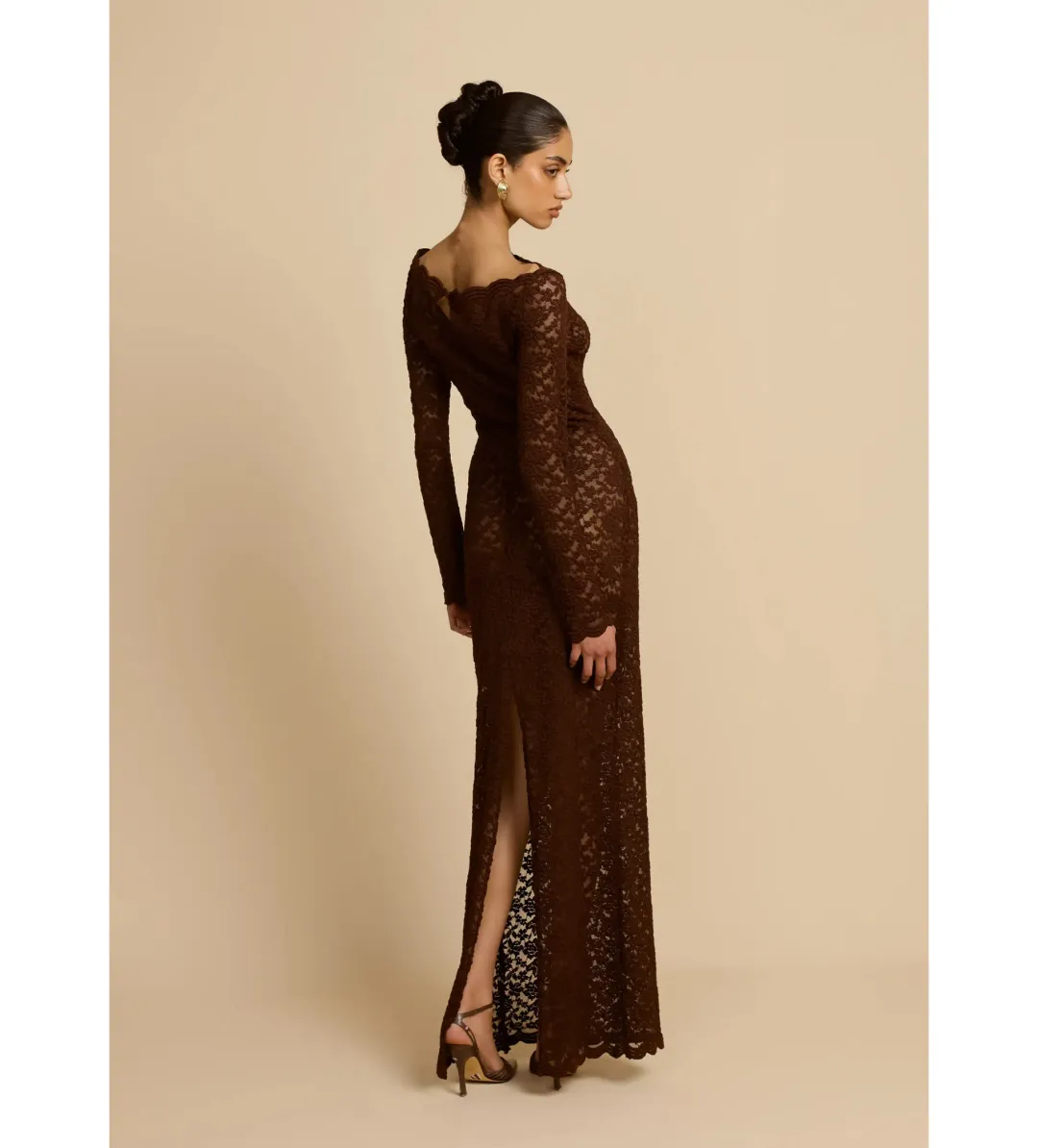 Arcina Ori Monet Dress in Chocolate Size AU10 for rent on The Volte - main image