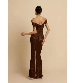 Arcina Ori Milana Dress in Chocolate Size AU12 for rent on The Volte - image 2