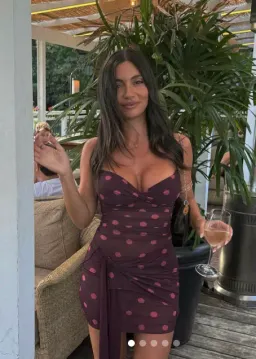 Benni piper twist mini dress polka dot  for rent on The Volte - image 1