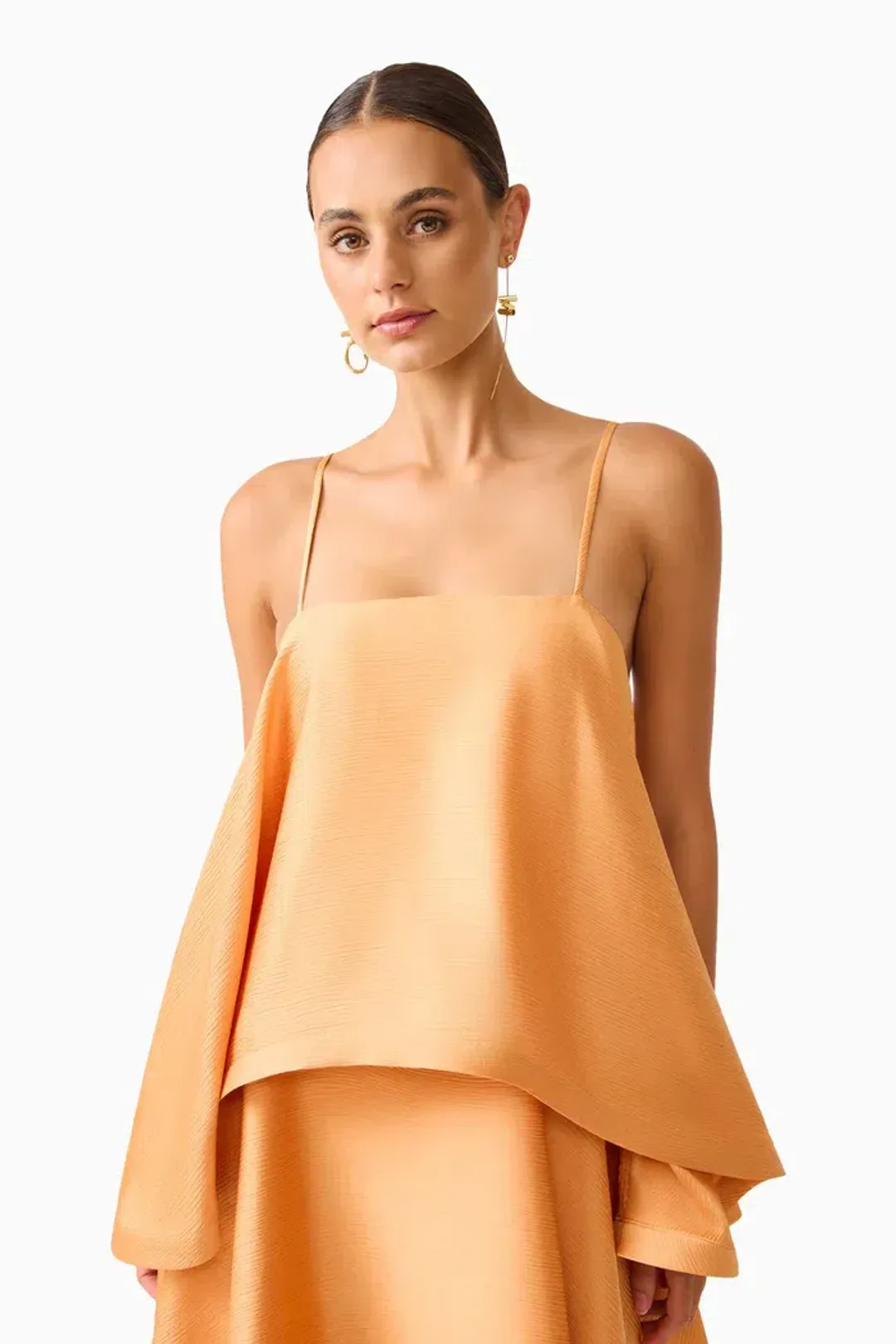 Elliatt Tilly Tiered Maxi Dress in Orange Size 16 for rent on The Volte - main image