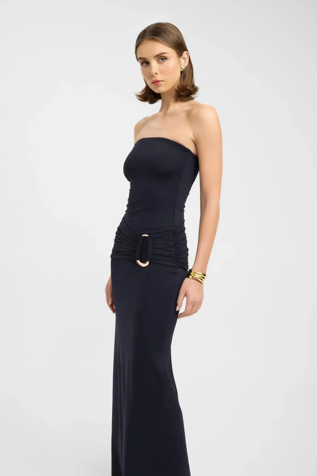 Kookai Torin Trim Maxi Dress in Black Size 8 for rent on The Volte - main image