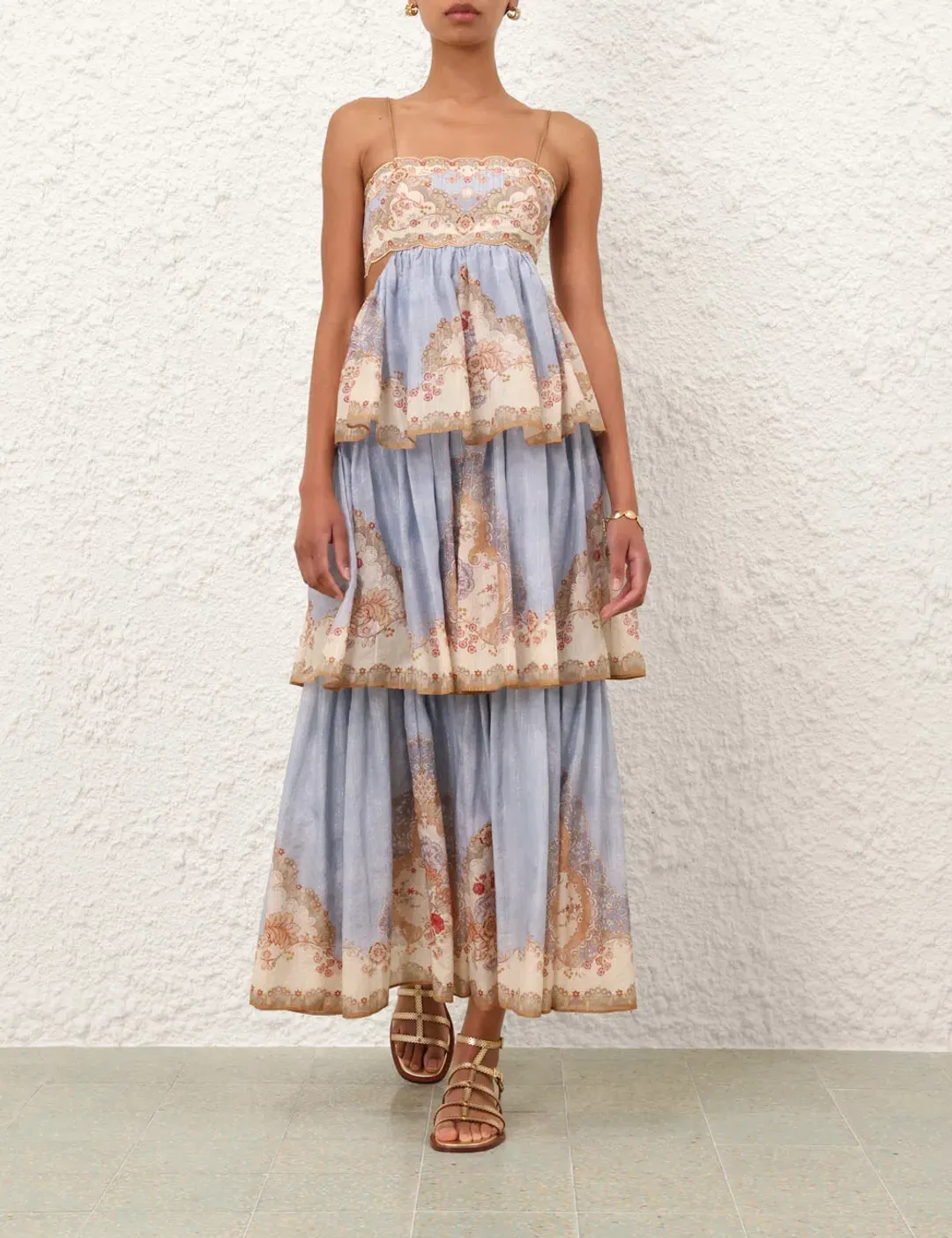 Zimmermann Daylight Tiered Maxi Dress Size 0 for rent on The Volte - main image