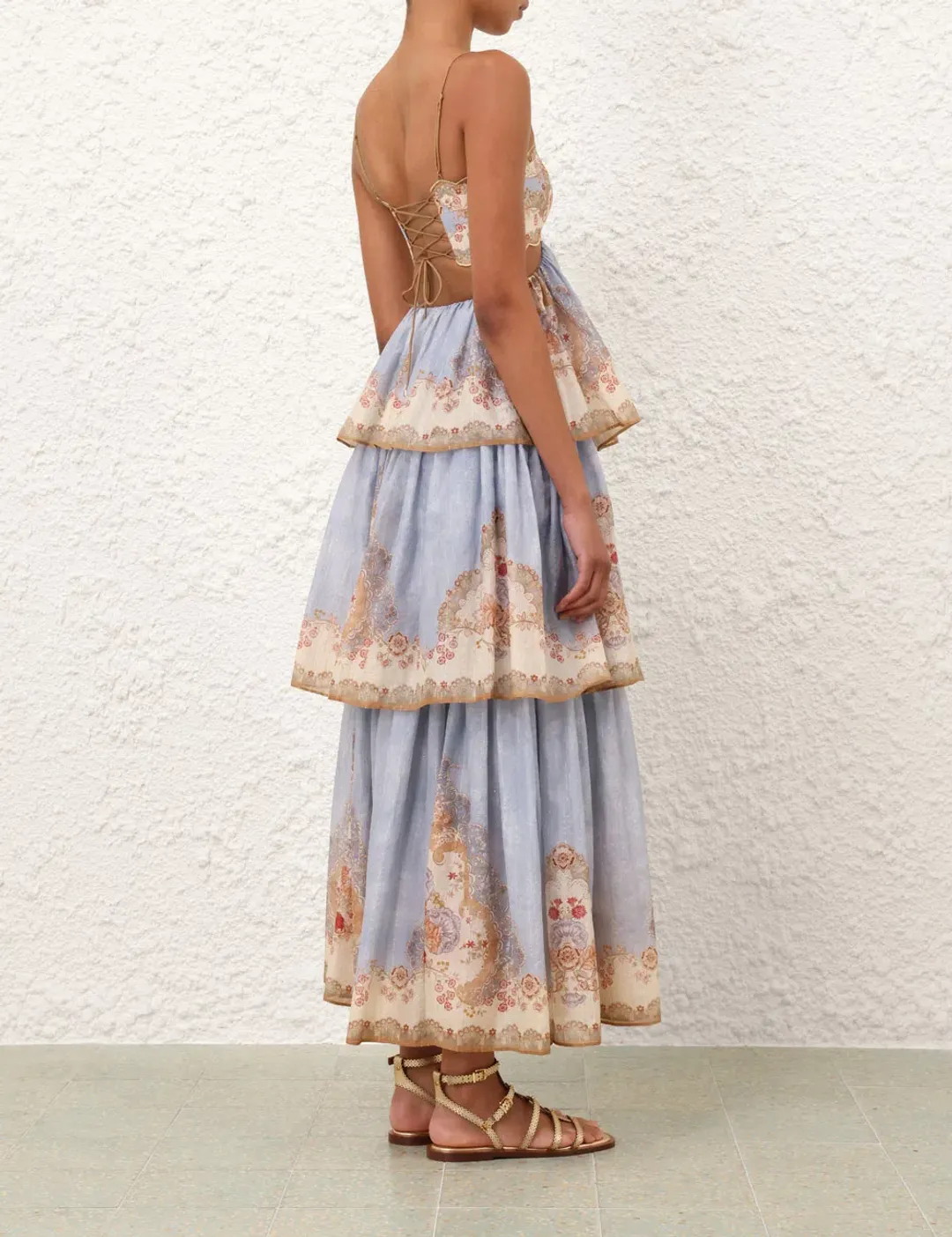 Zimmermann Daylight Tiered Maxi Dress Size 2 for rent on The Volte - main image