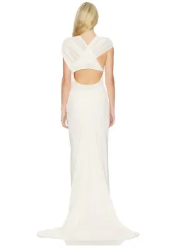 Bec & Bridge Leia Drape Maxi Gown Buttercream Size AU 10 for rent on The Volte - image 4