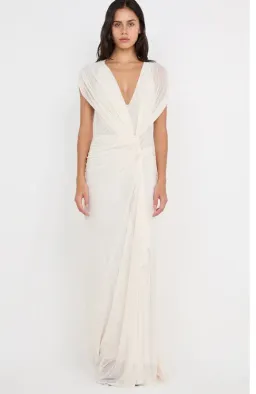 Bec & Bridge Leia Drape Maxi Gown Buttercream Size AU 10 for rent on The Volte - image 2