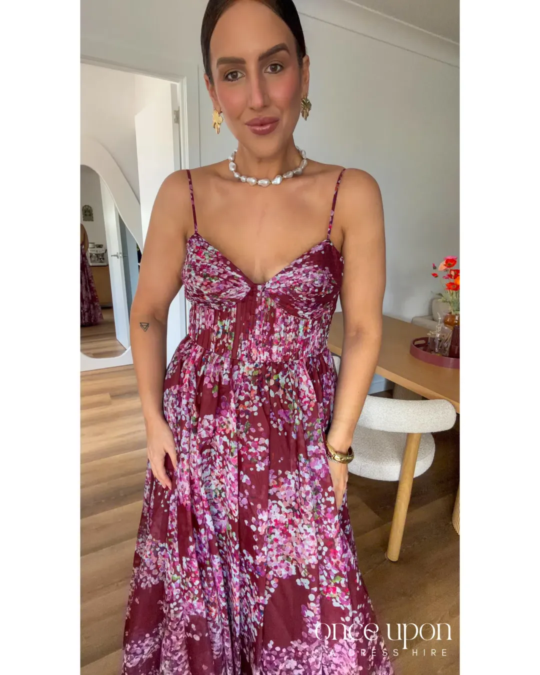 Aje Fortuna Gown Flora Blossom Size 14 for rent on The Volte - main image