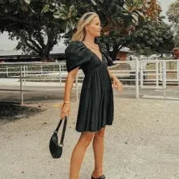 🖤 AJE Gabriella Plunge Mini Dress – Black – Size AU 6 🖤 for rent on The Volte - image 5