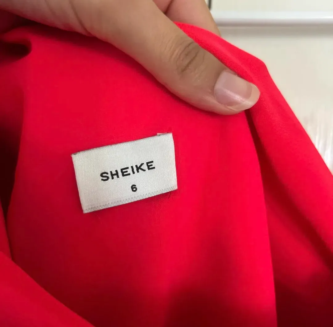 Sheike Kennedy one-shoulder draped maxi dress in raspberry. Size 6 for rent on The Volte - main image