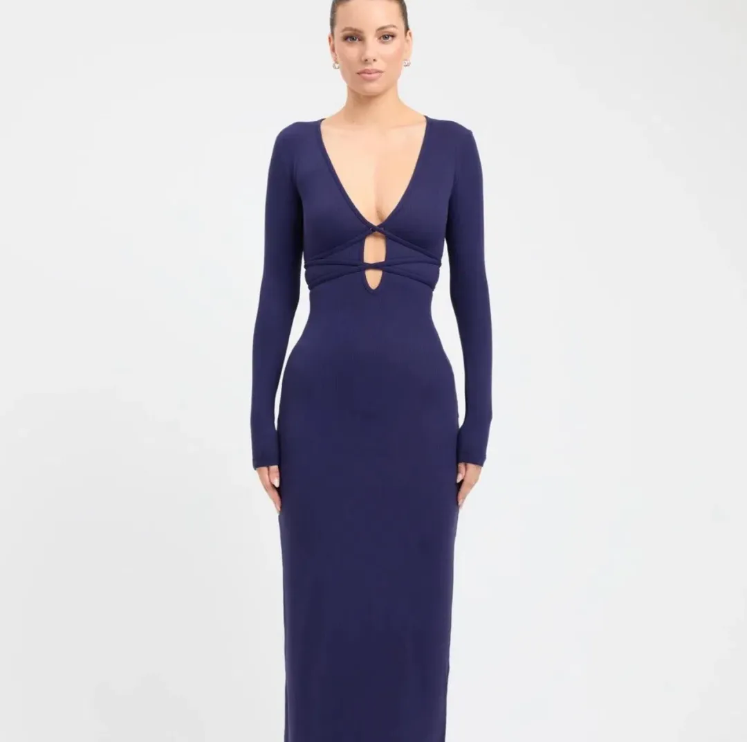Kookai Sereya Maxi Dress Size 6 (XS) in Indigo for rent on The Volte - main image