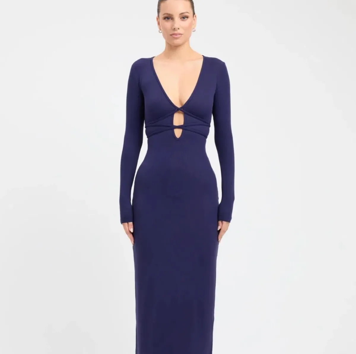 Kookai Sereya Maxi Dress Size 6 (XS) in Indigo for rent on The Volte - main image