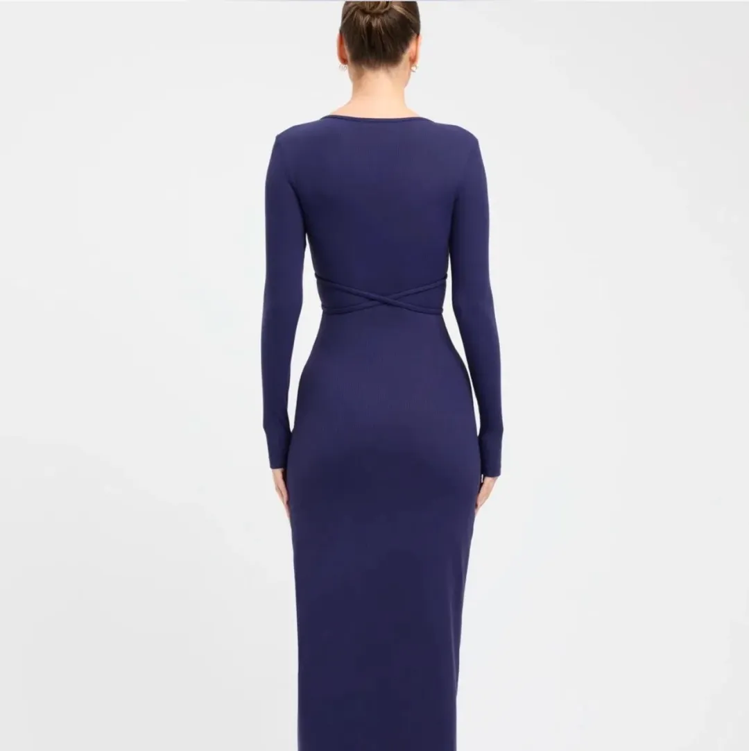 Kookai Sereya Maxi Dress Size 6 (XS) in Indigo for rent on The Volte - main image