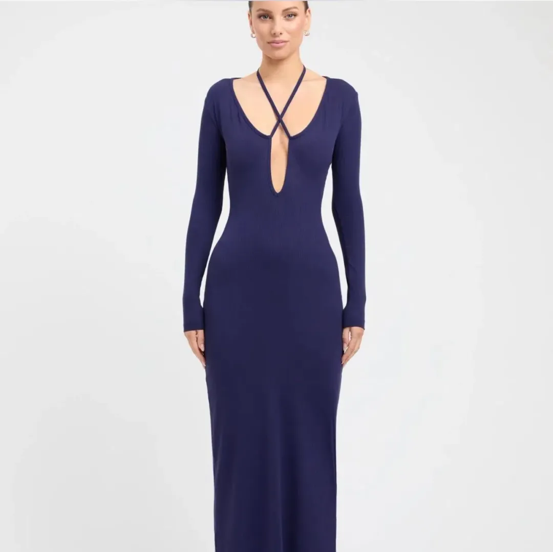 Kookai Sereya Maxi Dress Size 6 (XS) in Indigo for rent on The Volte - main image
