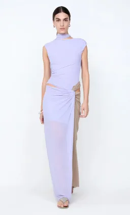BEC & BRIDGE Connie Twist Maxi Dress in Wisteria Taupe Size 10 for rent on The Volte - image 3