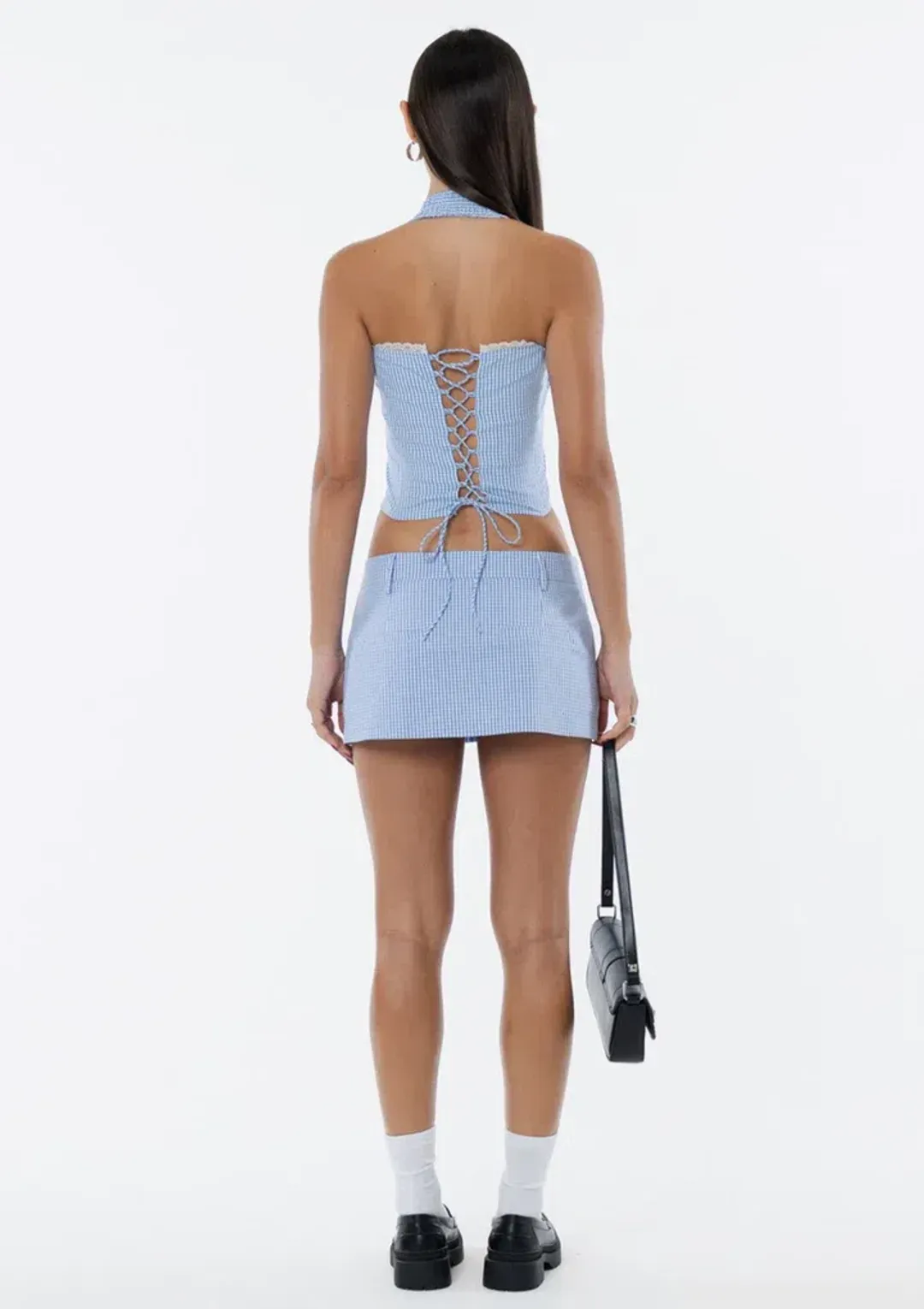 Jagger and Stone Sabrina Set in Blue Gingham Size Small for rent on The Volte - main image