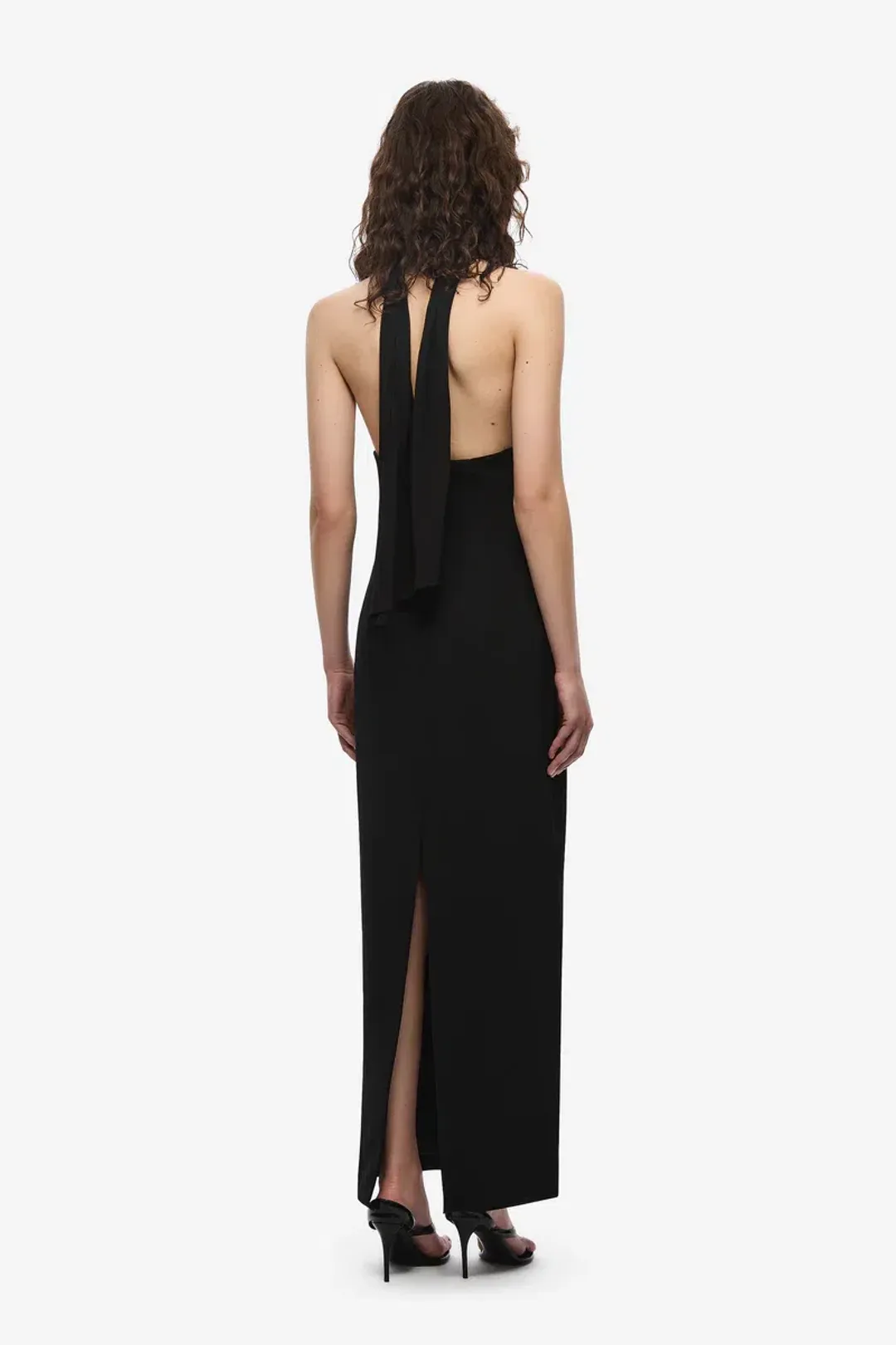 Misha collection black capezza silk dress - Small/8 for rent on The Volte - main image