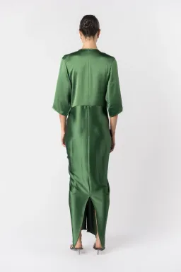 One Fell Swoop Alex Kimono Sleeve Maxi-Matilda Green Size 8 for rent on The Volte - image 5