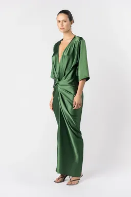 One Fell Swoop Alex Kimono Sleeve Maxi-Matilda Green Size 8 for rent on The Volte - image 4