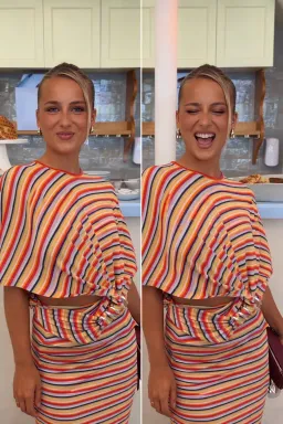 Christopher Esber Calypso Coiled Jersey Tee and Mini Skirt Set size small  for rent on The Volte - image 2