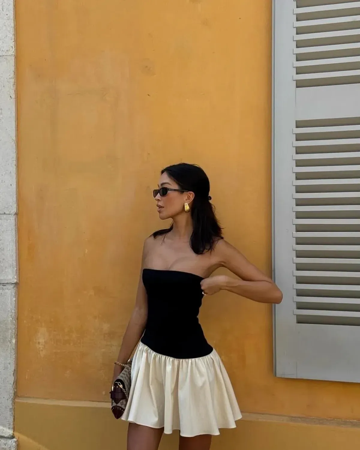 Acrina Ori - CELINE DRESS BLACK & CREAM for rent on The Volte - main image