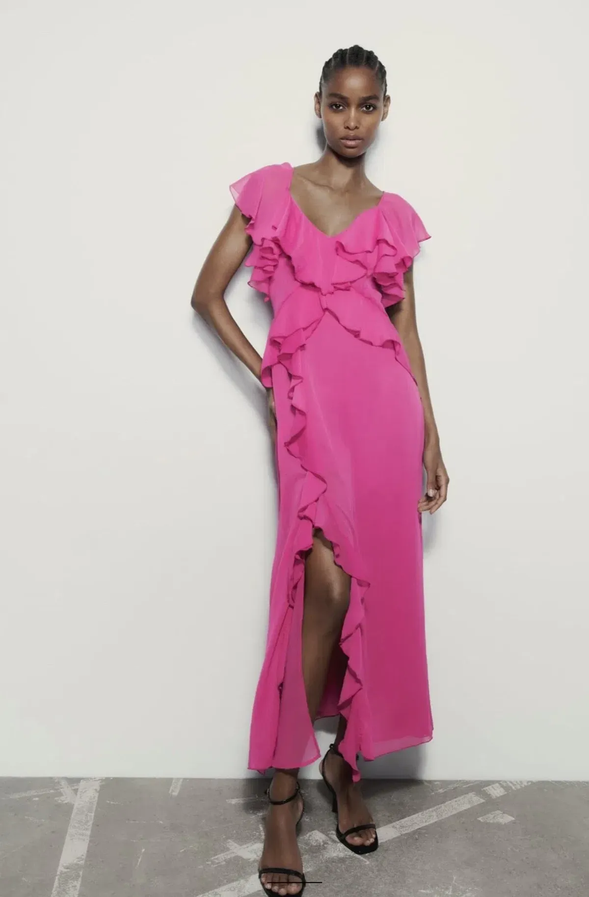 Zara Ruffle Maxi Dress for rent on The Volte - main image