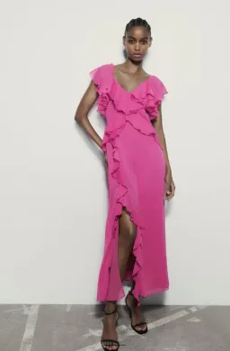 Zara Ruffle Maxi Dress for rent on The Volte - image 1