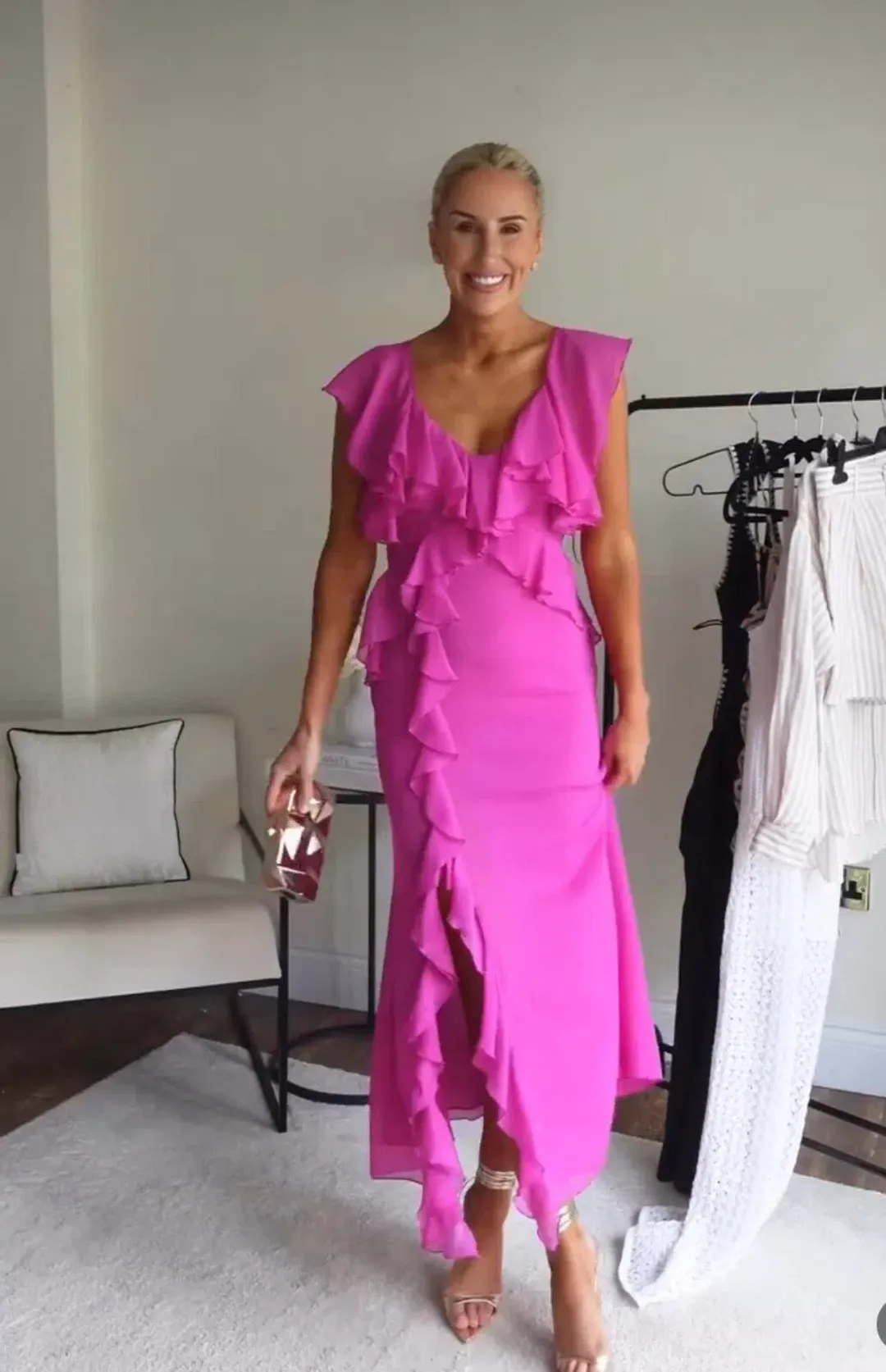 Zara Ruffle Maxi Dress for rent on The Volte - main image