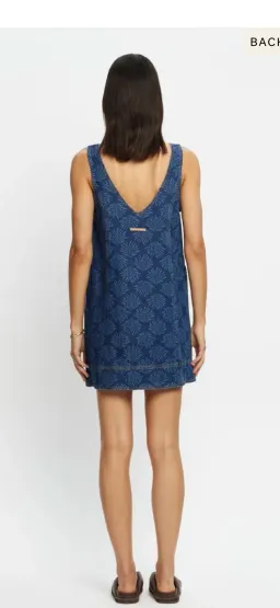 Kivari Ilaria Denim Mini Dress for rent on The Volte - image 3
