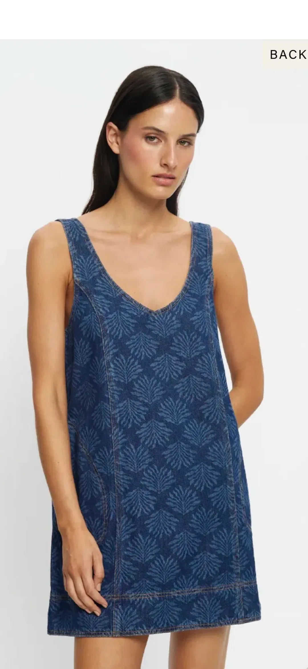 Kivari Ilaria Denim Mini Dress for rent on The Volte - main image