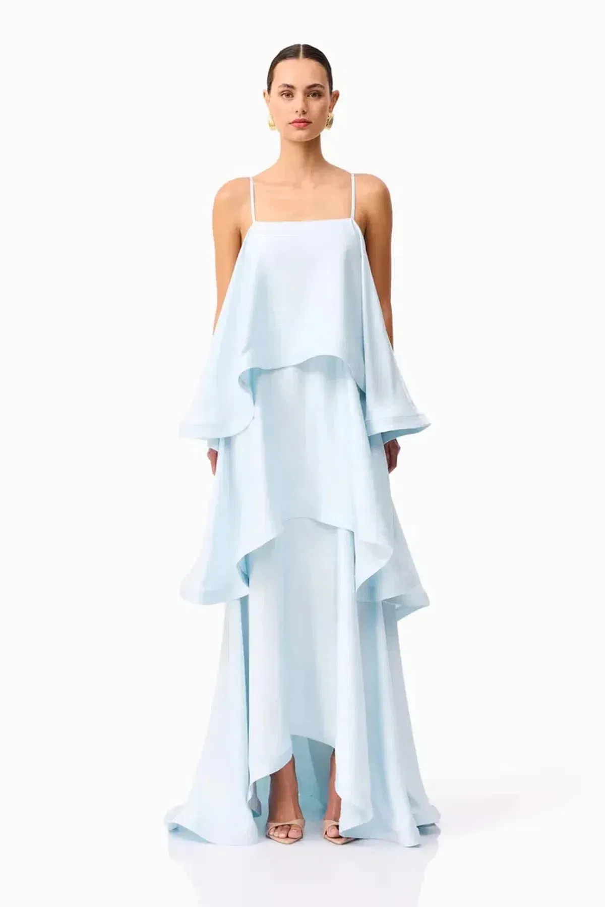 Elliatt Tilly Tiered Maxi Dress Blue Size M / AU 10-12 for rent on The Volte - main image