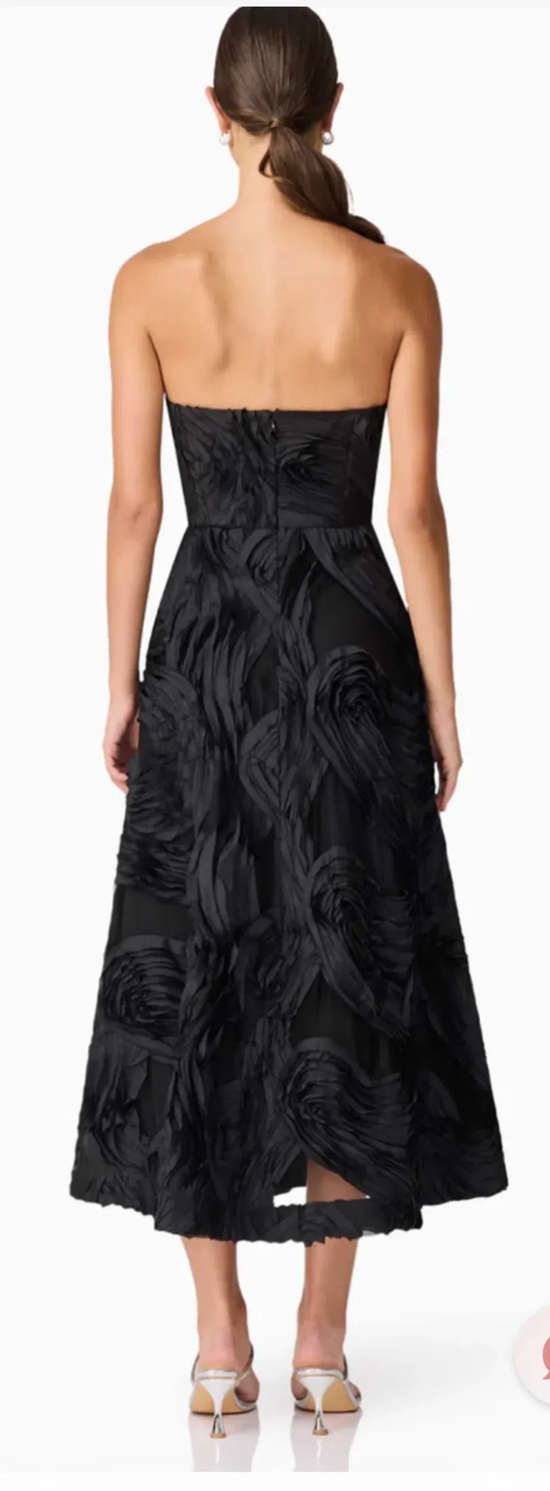 Elliatt Asher Sweetheart midi dress black size 10 for rent on The Volte - main image