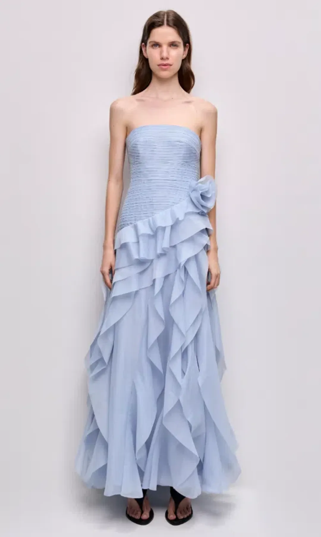 AJE Canyon Gown Cloud Blue Size 8 for rent on The Volte - main image