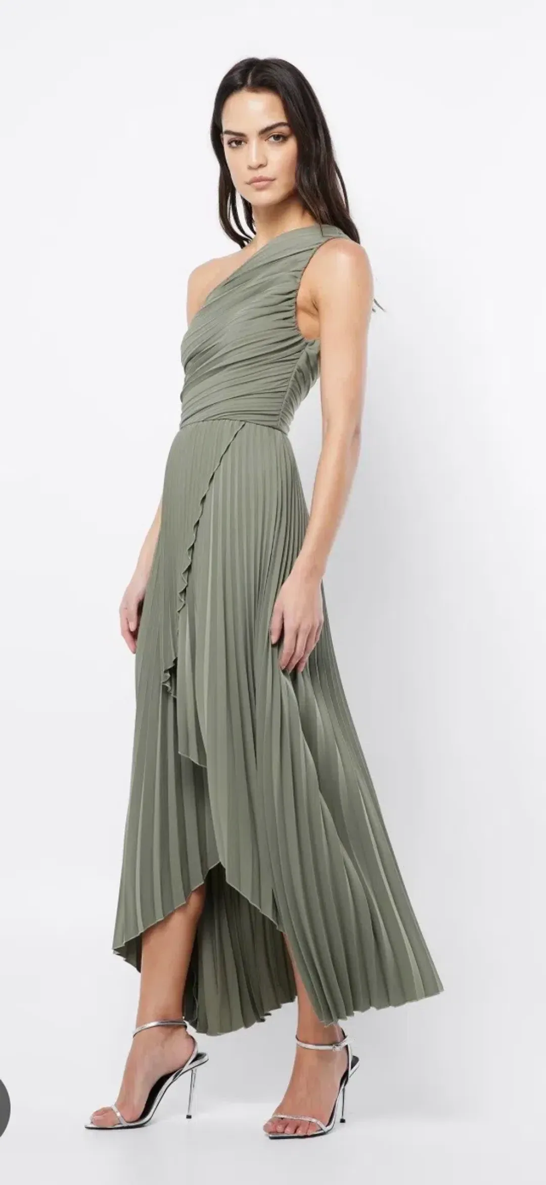 Mossman Breakthrough maxi dress olive size 8 for rent on The Volte - main image